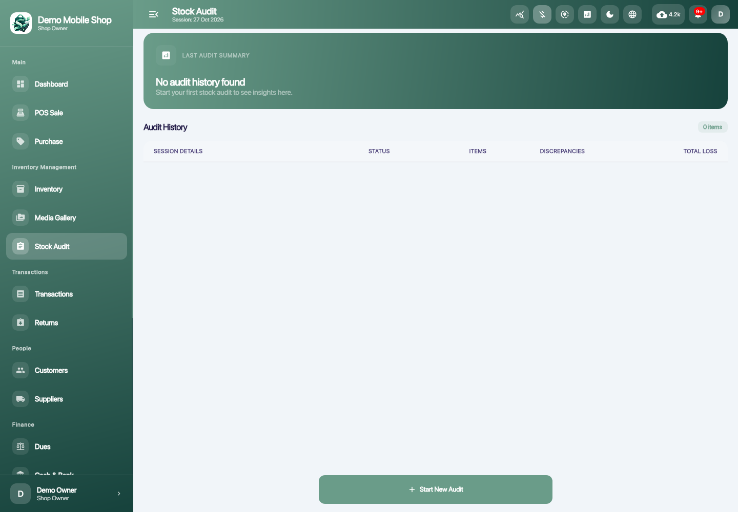 ShopFlow POS stock audit on Windows, fictional demonstration records